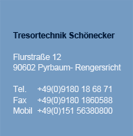 Tresore Tresortechnik Regensburg Neumarkt